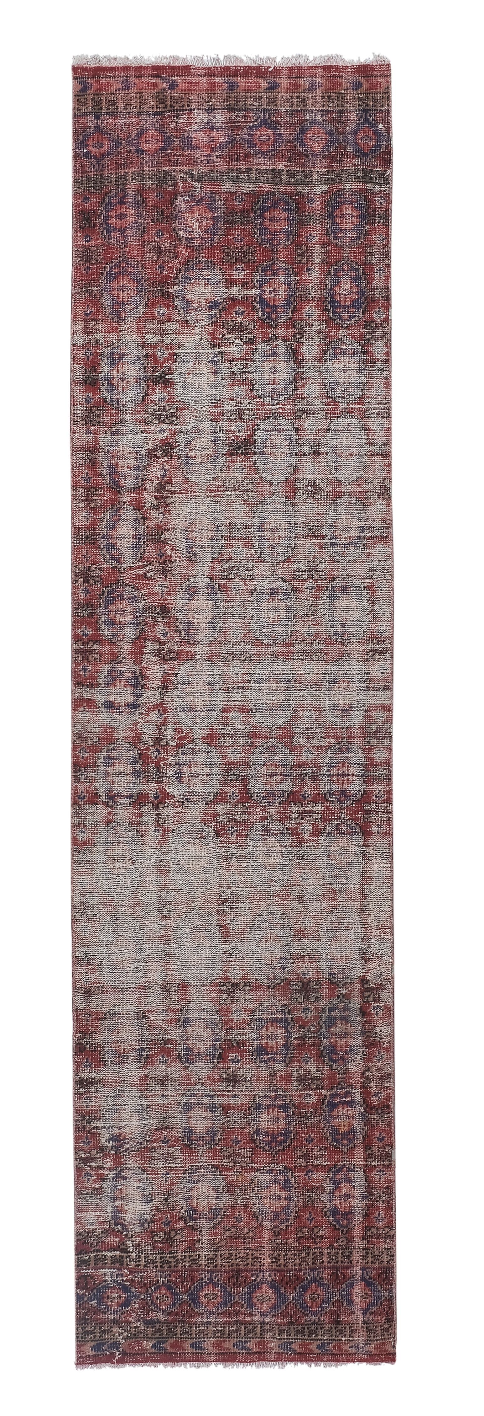 Vintage Turkish rug from Oushak, hand-woven 80x327 cm
