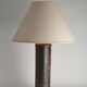 Mid-Century Modern Aztec Motif Hand Tooled Leather Table Lamp