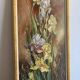 Peinture à l'huile vintage d'iris