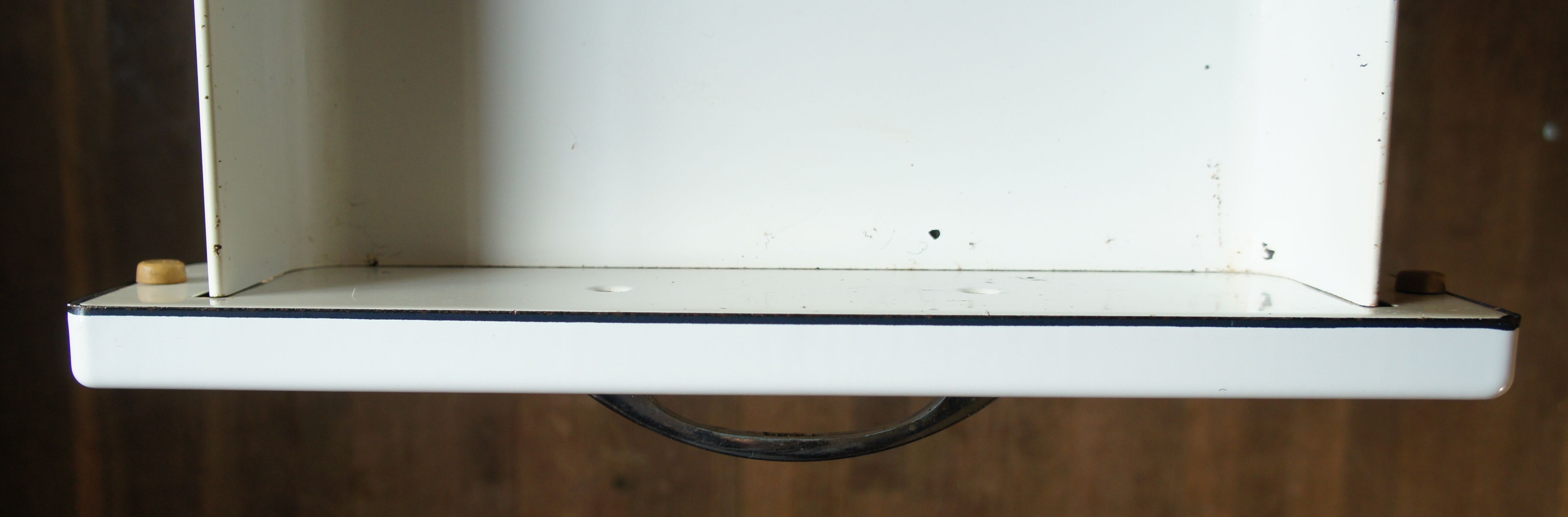 Pantry cabinet in enamelled sheet metal Mobilux around 1950