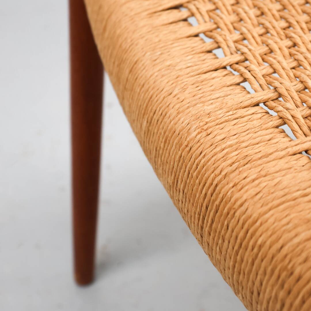 Niels Möller Model 75 Paper Cord Dining Chairs
