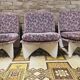 Set de 3 chauffeuses violette 1960