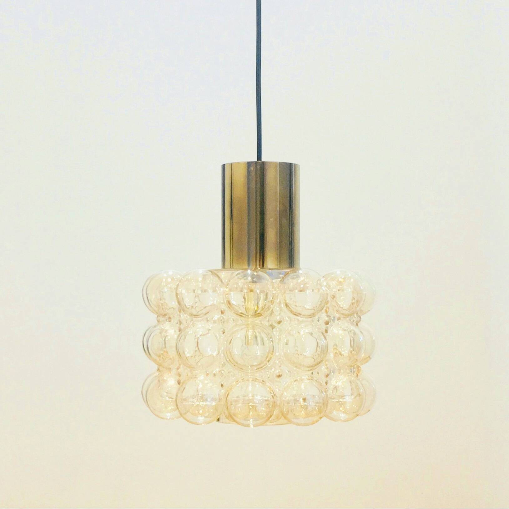 Large Mid-Century Bubble Glass Ceiling Light by H.Tynell for Limburg, 1960s