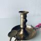 Antique brass candle holder