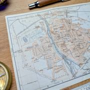 Printed in 1909, map of Parma, Italy