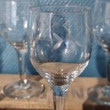 6 stemmed liqueur glasses
