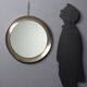 Vintage round mirror, iron and glass frame, Italy, 1960s