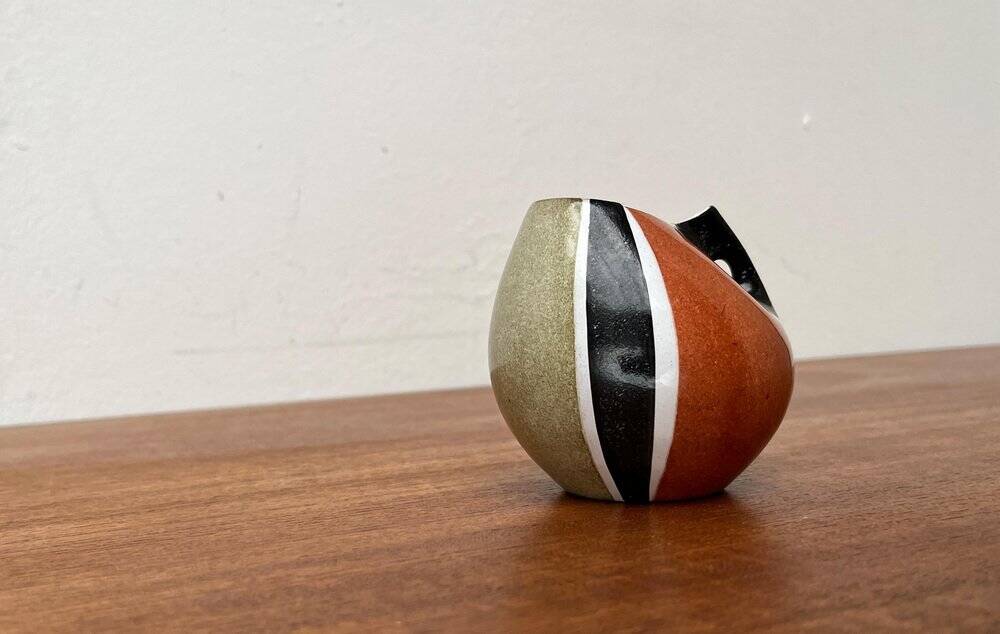 German ceramic vase from the mid-century by Krösselbach Keramik, 1960s.
