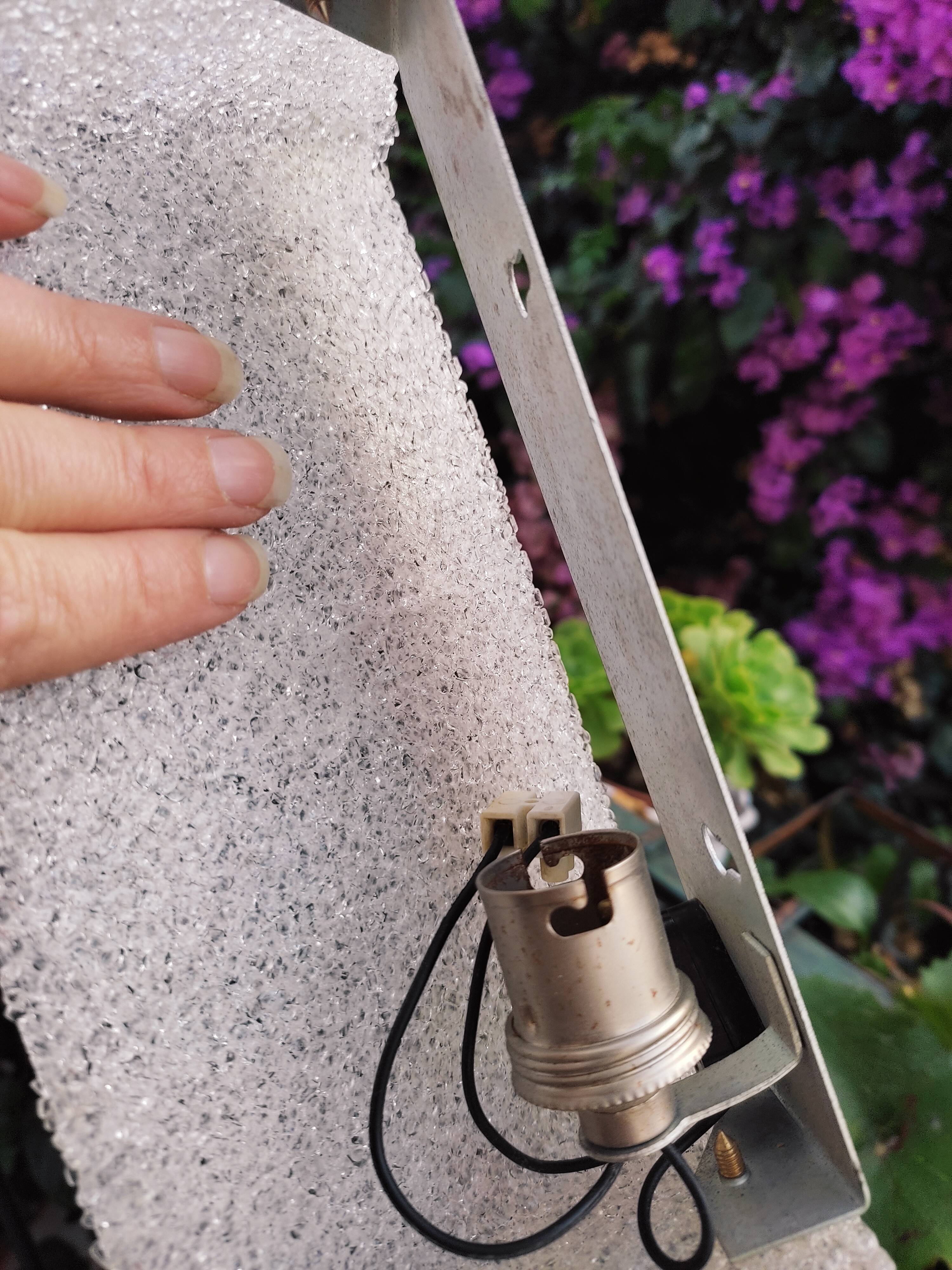 Modernist wall lamp perspex