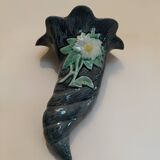 Antique majolica wall vase