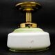 Vintage Art Deco brass and glass pendant lamp, 1950s