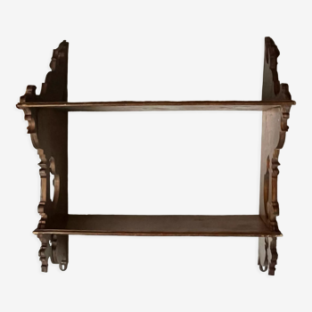 Antique carved wooden shelf