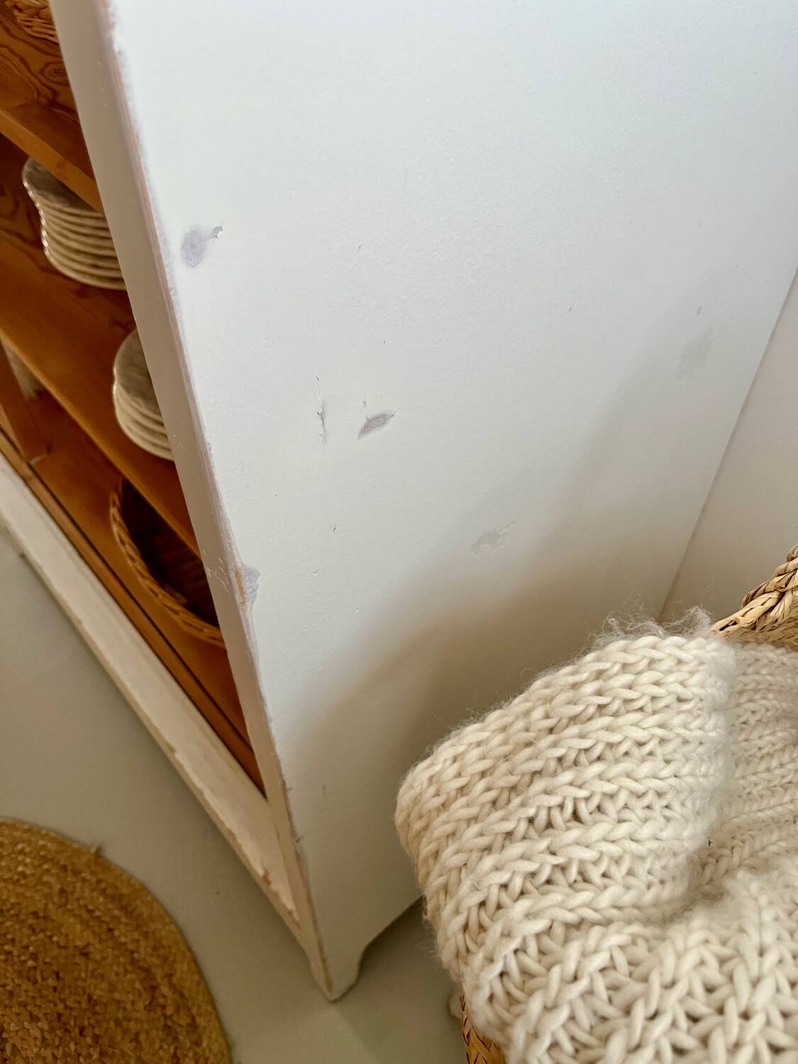 Large antique school wardrobe/bookshelf in solid pine – 1950