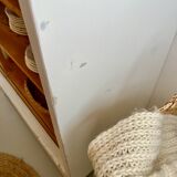 Large antique school wardrobe/bookshelf in solid pine – 1950