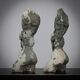 Pair of male torso sculptures by Francine Govers, 1990s