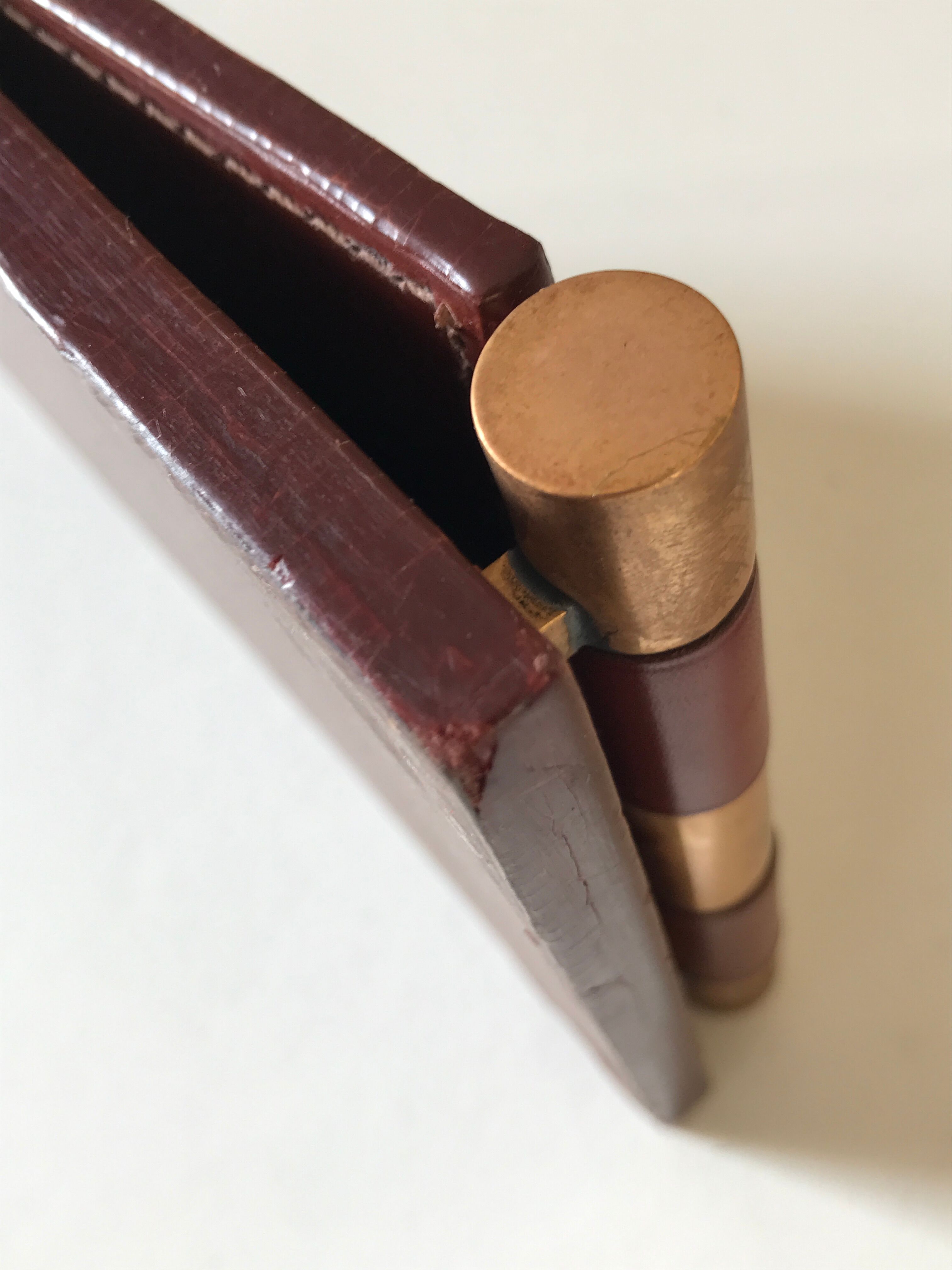 Vintage quilted leather desk set design 70 years