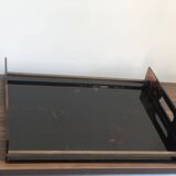 Lucite and brass tray, 70s