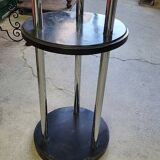 Art Deco floor lamp from the 1930s in wood and chrome.