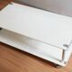 Vintage industrial coffee table on wheels – 70s workshop style
