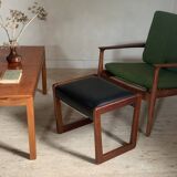Scandinavian teak ottoman stool