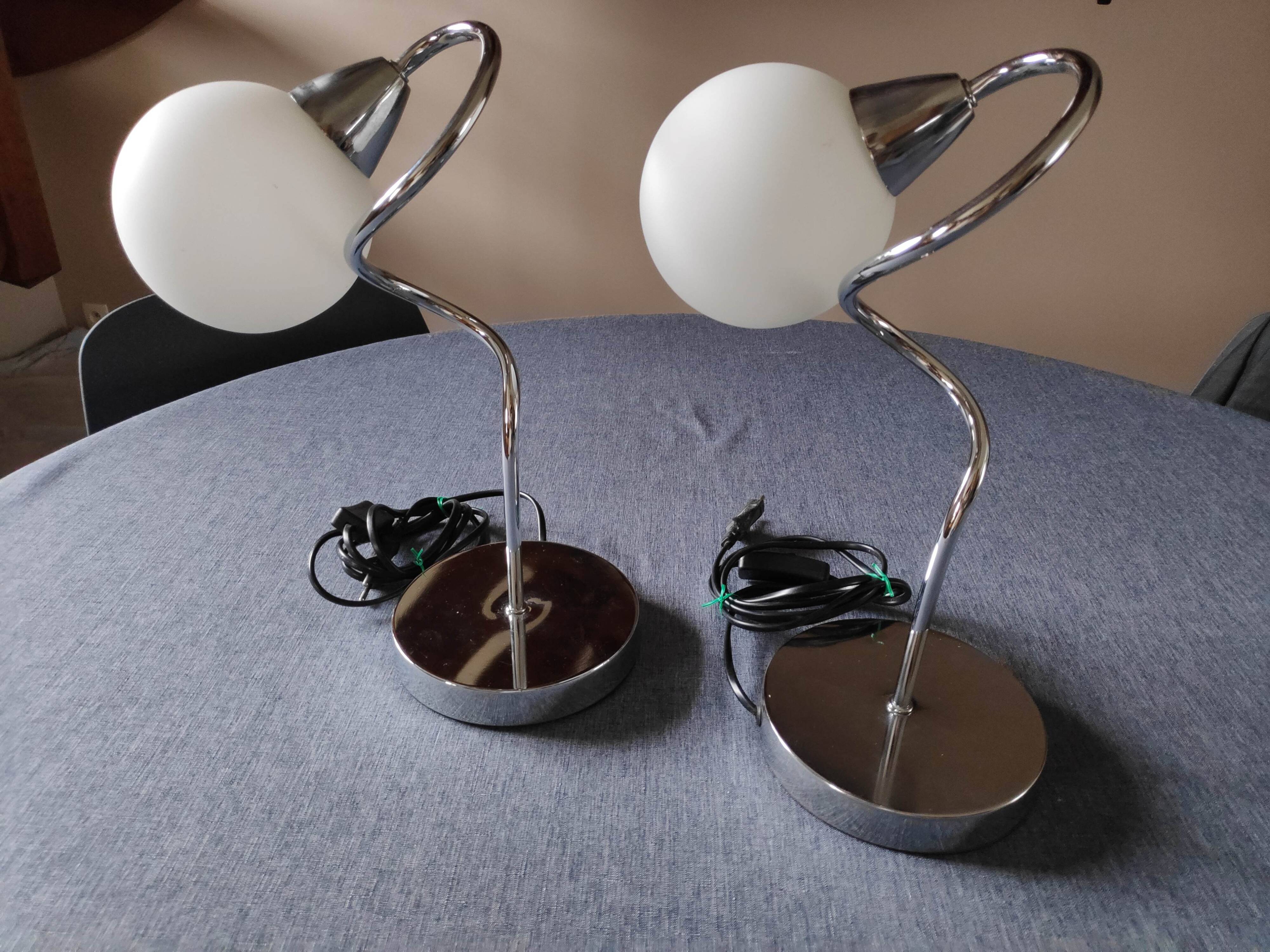 Pair of spiral lamps