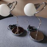 Pair of spiral lamps