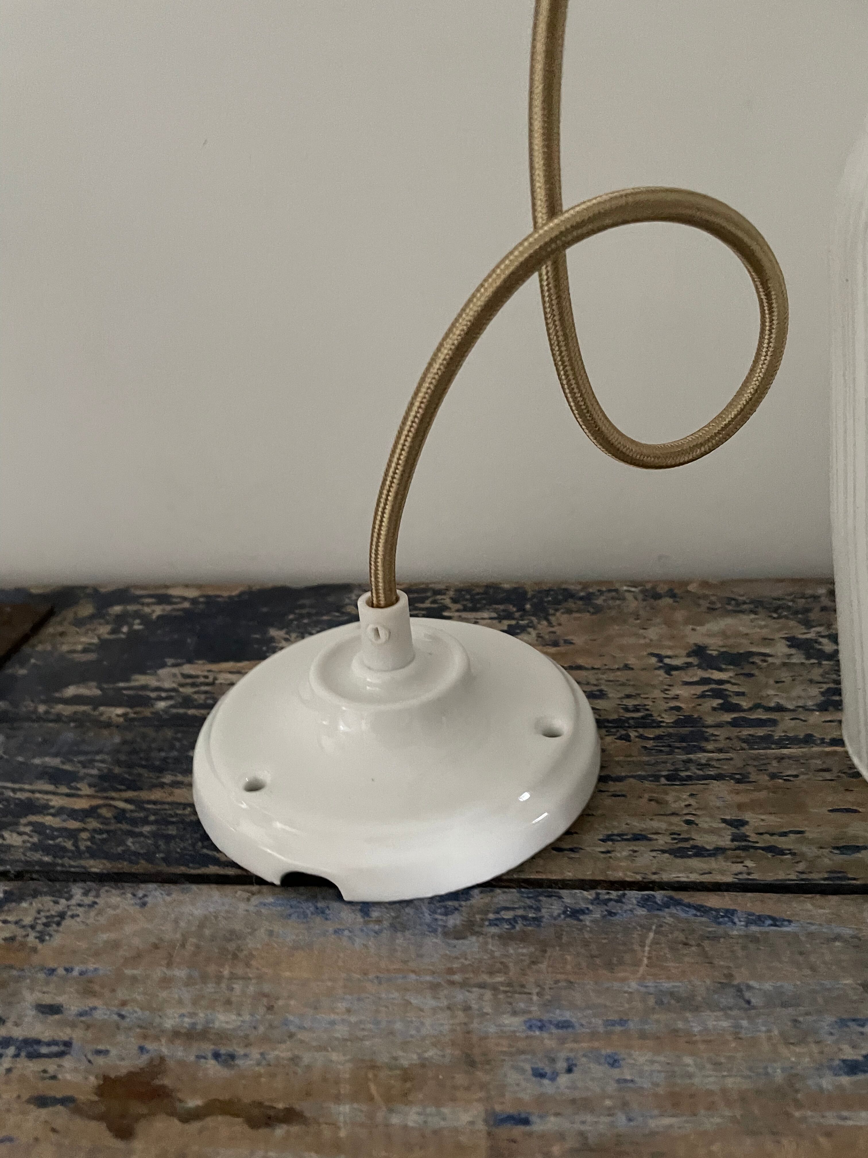 New electrified white Scandinavian pendant lamp