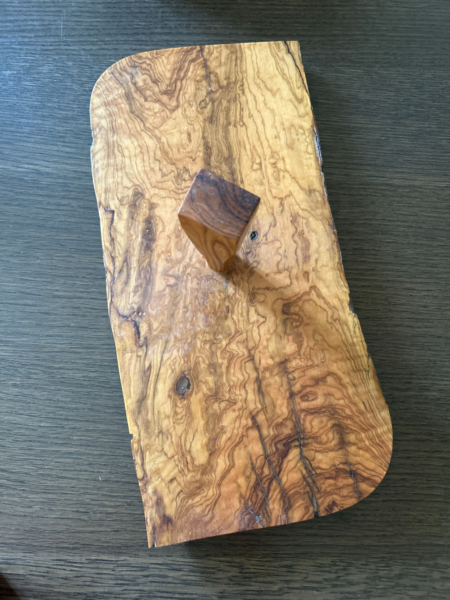 Platter, cheese on olive wood