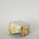 Ashtray in Fat Lava, flower neckline, yellow and green, 1970 - 15 x 7 cm