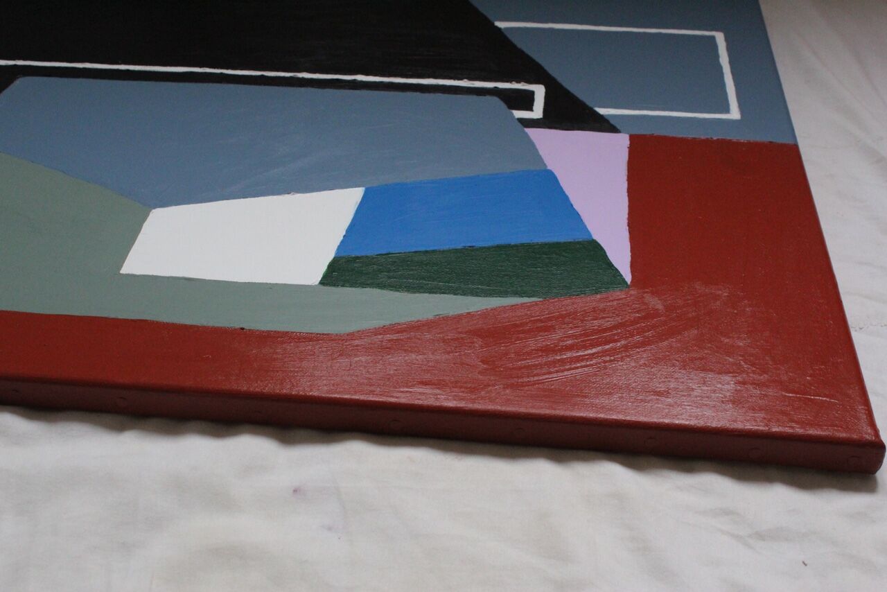 Peinture originale Perspectives rouille