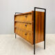 Shoes cabinet with metal frame