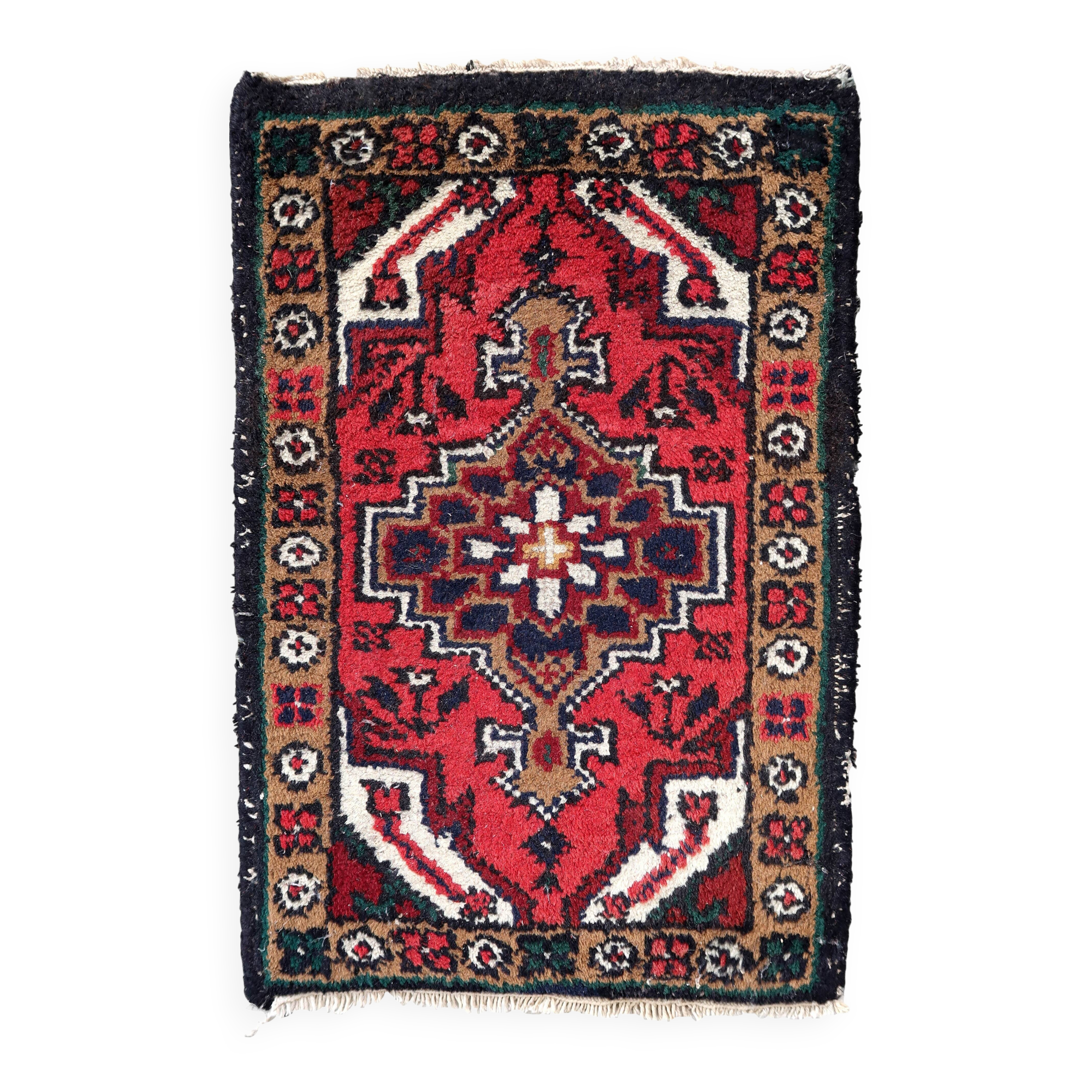 Tapis vintage fait main Hamadan – 40 cm x 60 cm - 1C960