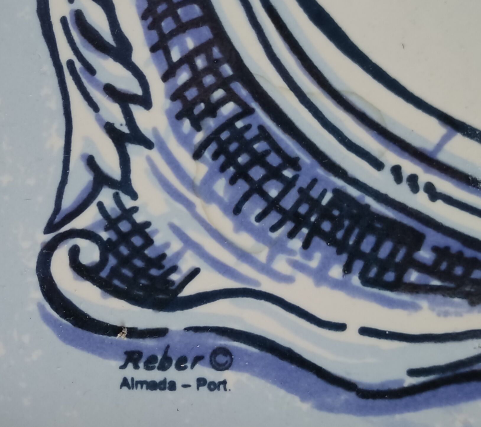 Earthenware service plateau of Portugal