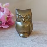 Ancienne figurine Animal Chouette Hibou en Laiton