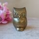 Old Brass Owl Animal Figurine