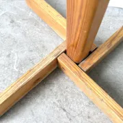 Modernist coat rack in solid pine, 1970s