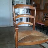Large straw armchair