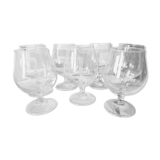 Lot of 7 vintage beer glasses "kriek gueuze belle-vue"