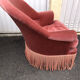 Paire de crapauds vintage en velours rose