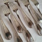 12 Fourchettes en métal argenté Boulenger Couverts de table