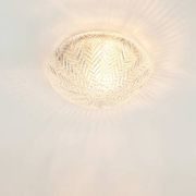 Pair of Geometric Transparent Glass Ceiling Lights from Limburg, Germany, 1970s