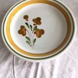 Un plat a tarte et 6 assiettes à dessert en gré Vintage made in Italie