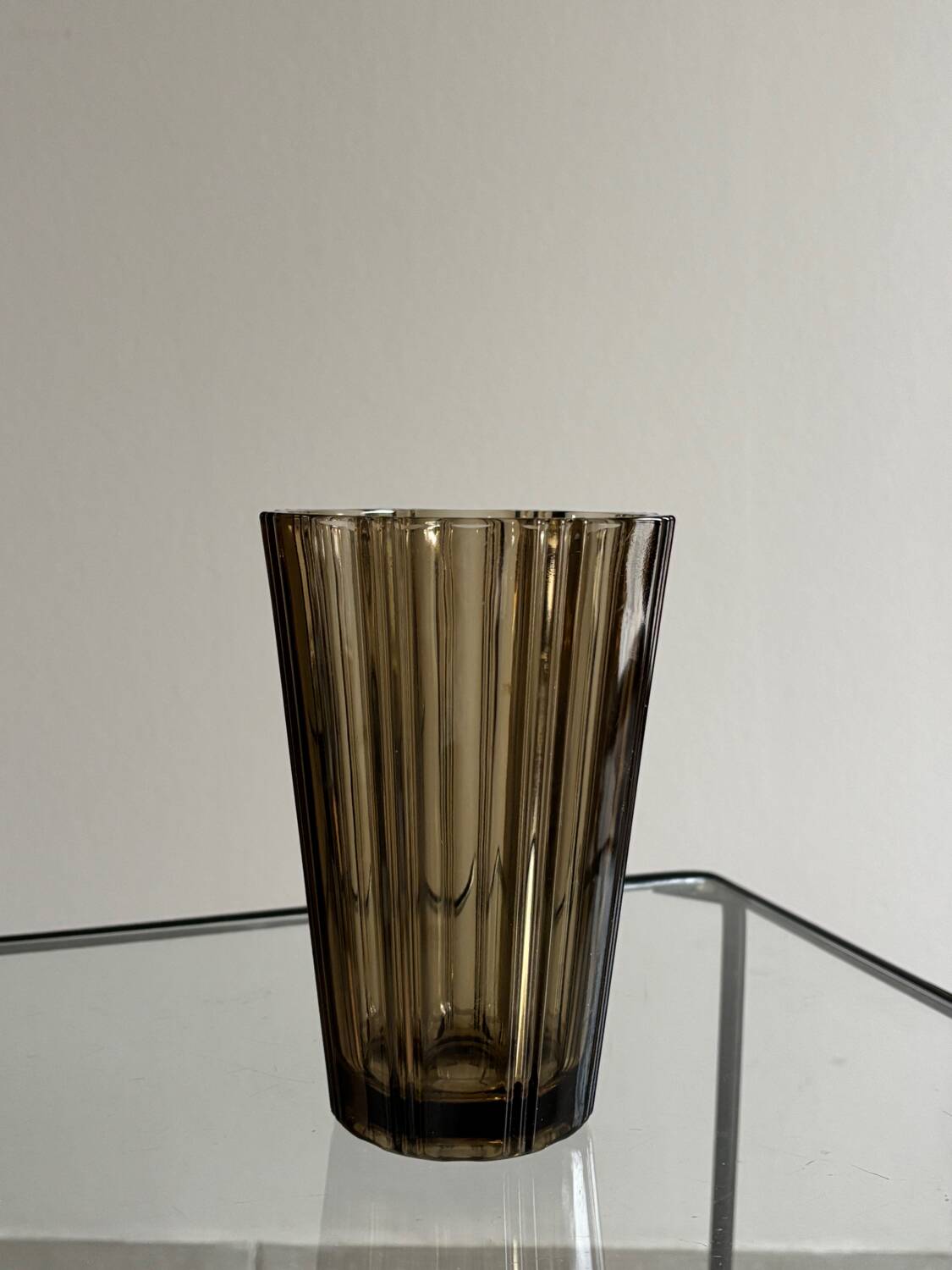 Smoked glass vase