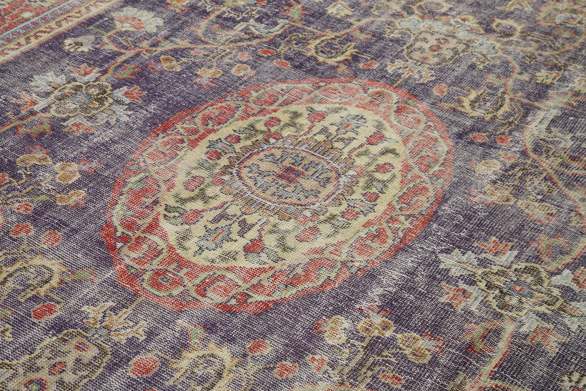 Red vintage large area rug 316 x 230 cm