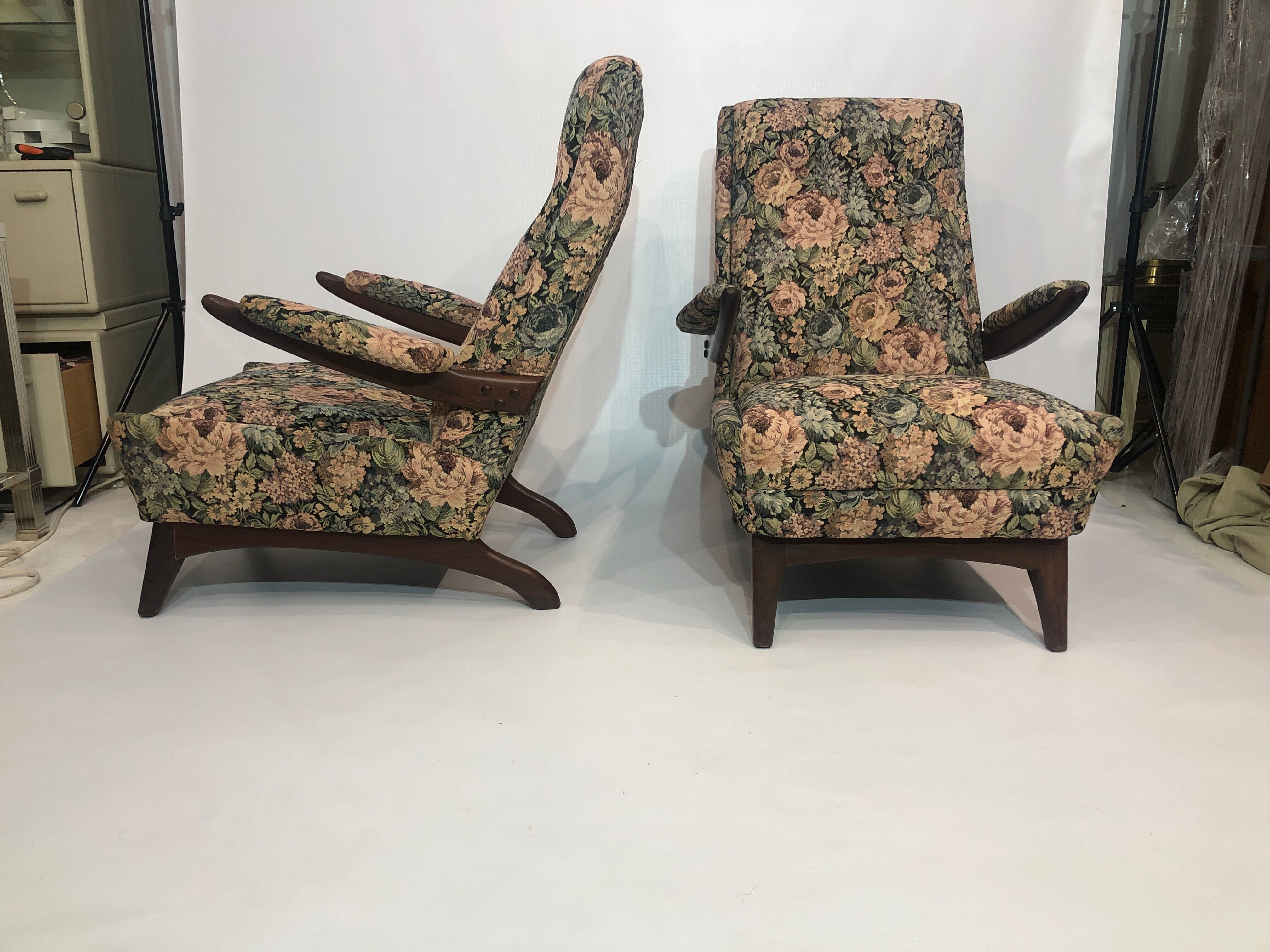 Greaves and Thomas Pair Teak Lounge Armchairs 1960s Midcentury Vintage Retro 70s