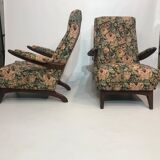 Greaves and Thomas Pair Teak Lounge Armchairs 1960s Midcentury Vintage Retro 70s