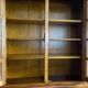 Library buffet two-body display cabinet solid cherry Louis-Philippe