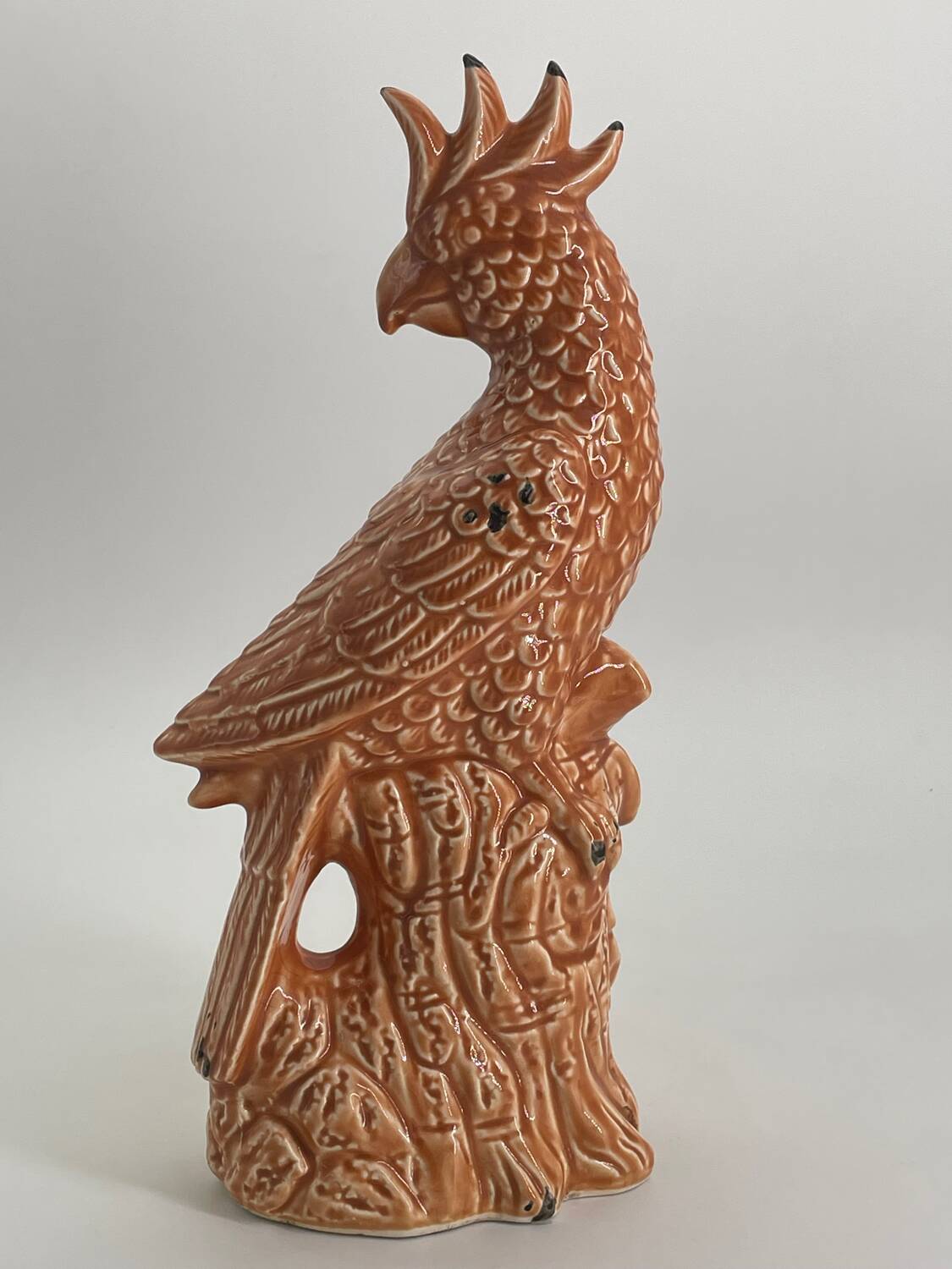 Vintage ceramic sculpture Parrot