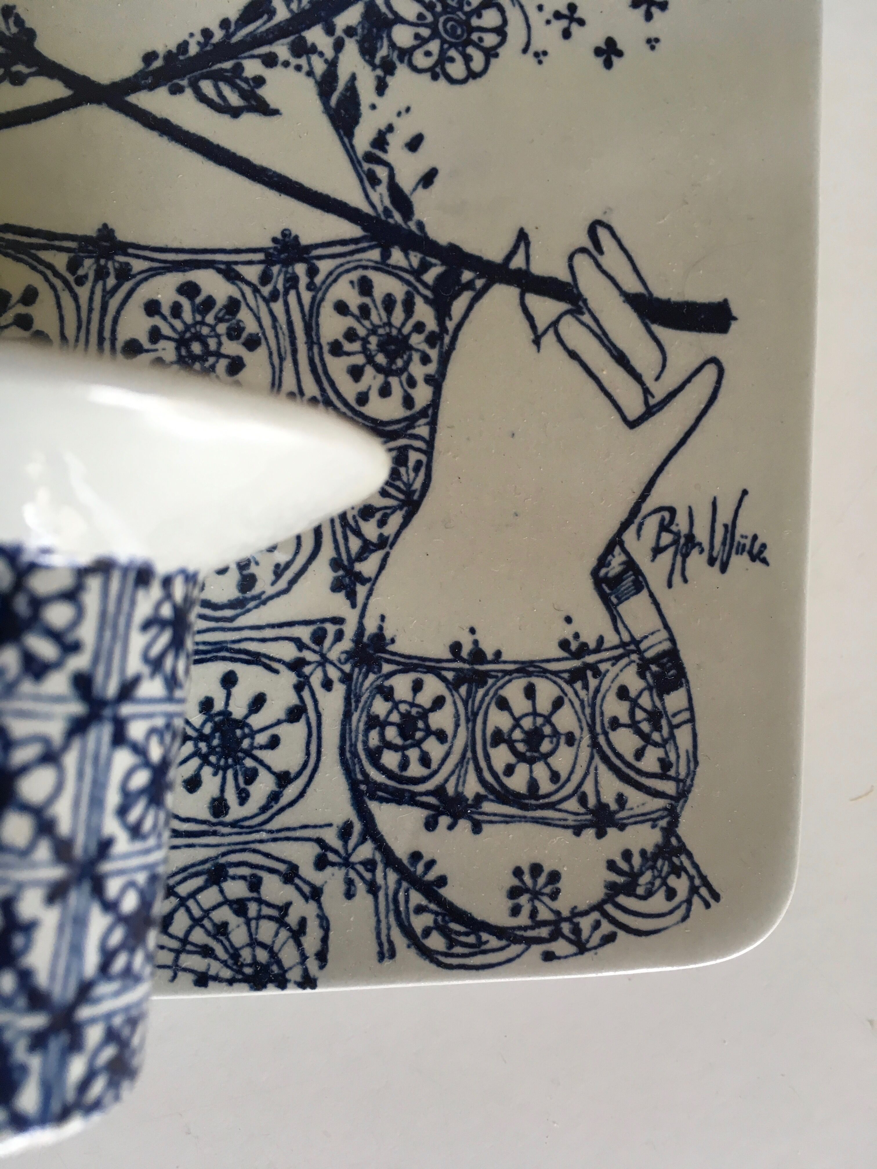 Scandinavian ceramic wall candleholder from Bjorn Wiinblad Denmark 60