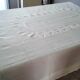 White linen tablecloth with embroidery and openwork, 1.65 x 2.40 m